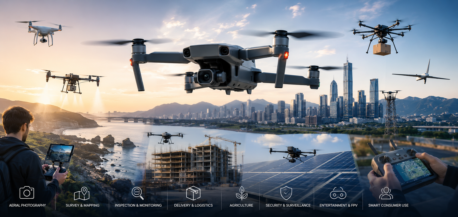 Commercial and consumer drone applications